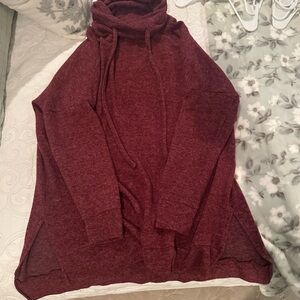 Zenana Outfitters Maroon Cowl Neck Sweater SO SO SOFT